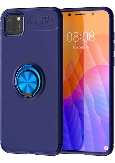 Huawei Y5P Kilif Yüzüklü Tam Korumali Silikon Kapak 442390708