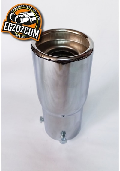 60 Mm. Islık Sesli Egzoz Eksoz Ucu Sök Tak Çift Vidalı