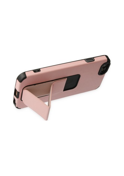 Apple Uyumlu - iPhone 6 Kılıf Mega Standlı Silikon - Pudra