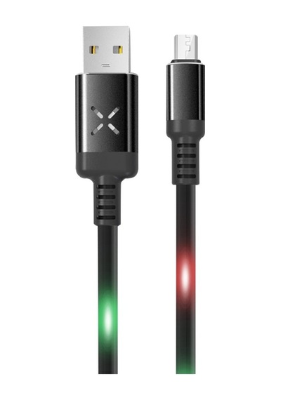 Konfulon Dc09 Ses Duyarlı Işıklı Micro Usb Kablo 1m 2a Siyah