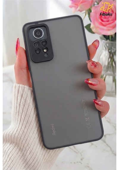 Fibaks Redmi Note 11 Pro/12 Pro 4G Uyumlu Kılıf Mat Parmak Izi Yapmaz Kamera Korumalı Renkli Tuşlu Sert Silikon