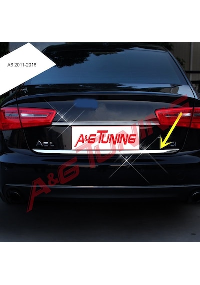 Audi A6 Krom Bagaj Alt Çıta Formlu 2011-2017 Arası Paslanmaz Çelik