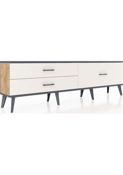 Arges Tv Ünitesi 3 Çekmeceli 176x30x51 Çam-antrasit/aytaşı Antrasıt/aytası Arges Tv Ünitesi 3 Çekmeceli 176x30x51 Çam-antrasit/aytaşı Antrasıt/aytası