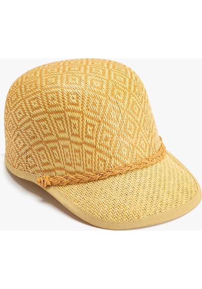 Koton Hasır Şapka Cap Geometrik Desenli Örgü Detaylı Bej 3sak40105aa 3SAK40105AA057 Ekru Koton Hasır Şapka Cap Geometrik Desenli Örgü Detaylı Bej 3sak40105aa 3SAK40105AA057 Ekru