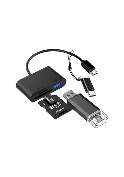 Type-C + Micro USB 3in1 OTG + SD-TF Kart Okuyucu