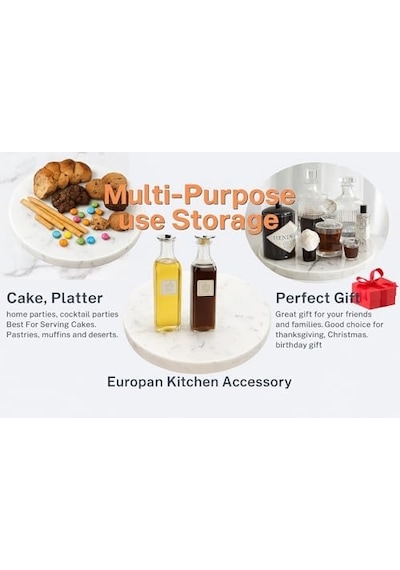 Handcrafted White Marble Round Serving Board Natural Stone Cheeseboard, Elegant Charcuterie Platter, Pastry & Dessert Display Non-porous, Cool Surface For Kitchen & Dining Decor Açık Gri Handcrafted White Marble Round Serving Board Natural Stone Cheeseboard, Elegant Charcuterie Platter, Pastry & Dessert Display Non-porous, Cool Surface For Kitchen & Dining Decor Açık Gri