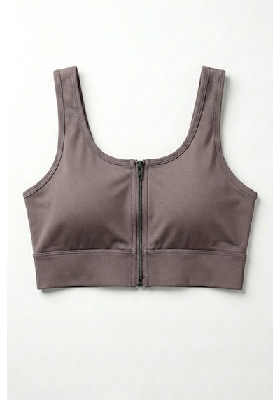 Mataş Kadın Ön Fermuarlı Pedli Toparlayıcı Destekli Sporcu Sütyeni Bralette