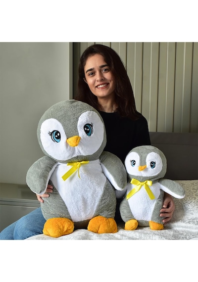 Penguen Pelüş Büyük Gri