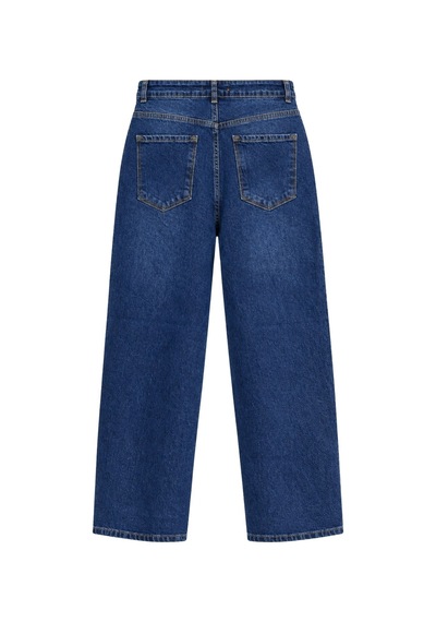 Vadon 1054 Kadın Yüksek Bel Straight Fit Düz Paça Jean Pantolon Mavi
