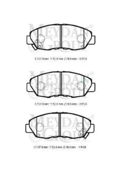 Ön Fren Balatası Disk 137,8x47,5x18,5 Daıwa Honda Accord - 1990-1993