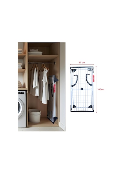 Vileda Premium 2in1 Masa Çamaşır Askılığı Alüminyum Teller Beyaz - 180 X 57 X 91 Cm Çok Renkli