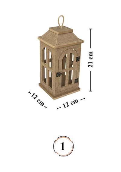 S.tkoleksiyonhobiantikaahşap Boyanabilir Mdf Kare Ayaklı Dekoratif Fener, Şamdan , Mumluk 3 Lü Set