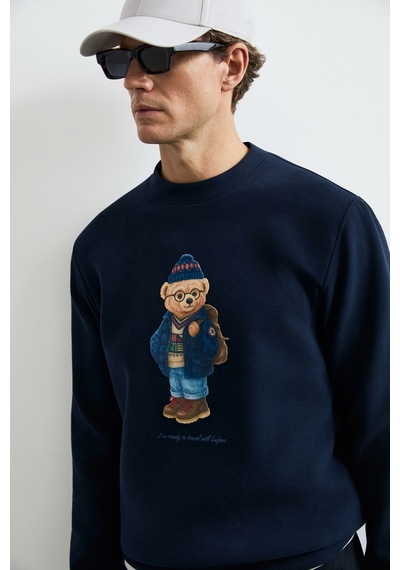 Lufian Mıles Erkek Sweatshirt Lacivert
