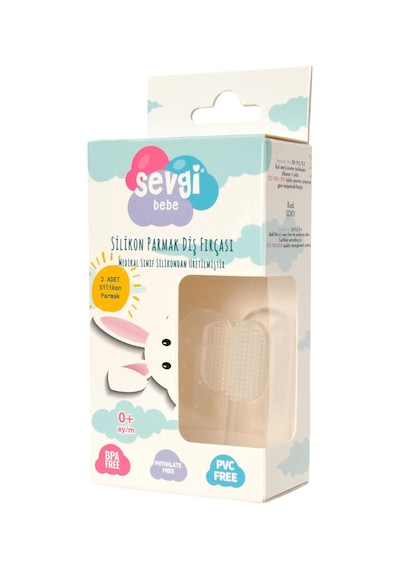 Sevgi Bebe 2'li Silikon Parmak Bebek Diş Fırçası Açık Ahşap