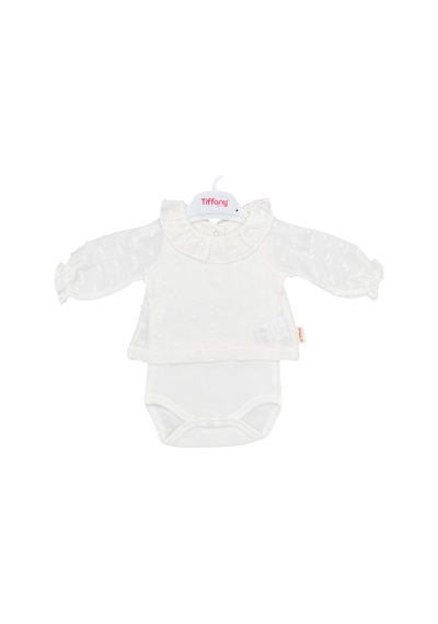 Tiffany Baby & Kids Tiffany Baby Müslin Newborn Pure Theme Body Üst 10088 Ekru