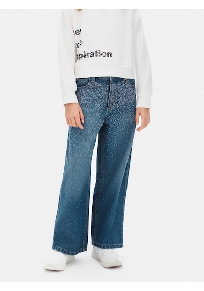 Nk Kids Kız Kot Pantolon 25knk59705 Mavi