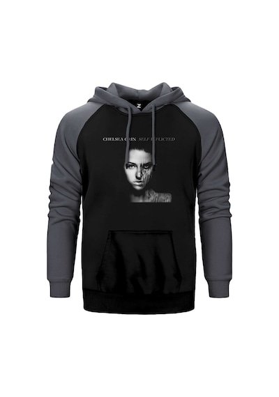 Chelsea Grin Self I Nflicted Gri Renk Reglan Kol Kapşonlu Sweatshirt Gri