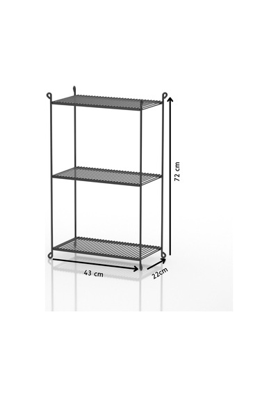 Teknotel Üç Katlı Metal Düzenleyici Ayakkabılık Havluluk Saksılık