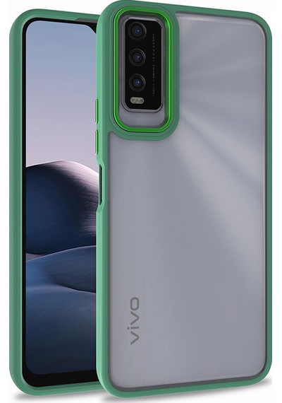 Vivo Y20s Kılıf Tchs Flora Kapak - Yeşil Yeşil