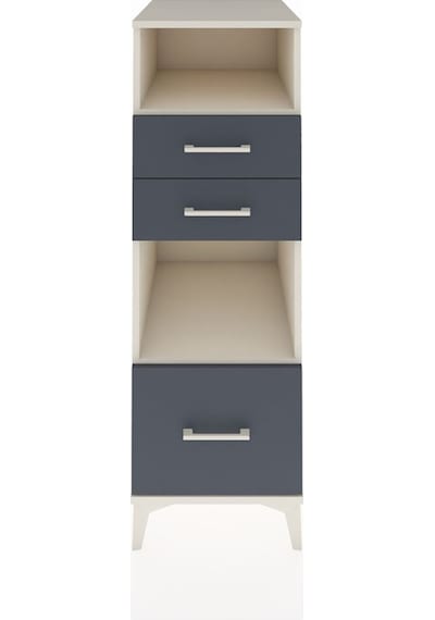 Kronos Dolap 2 Raflı 3 Çekmeceli 44x59x134 Aytaşı-antrasit Aytası