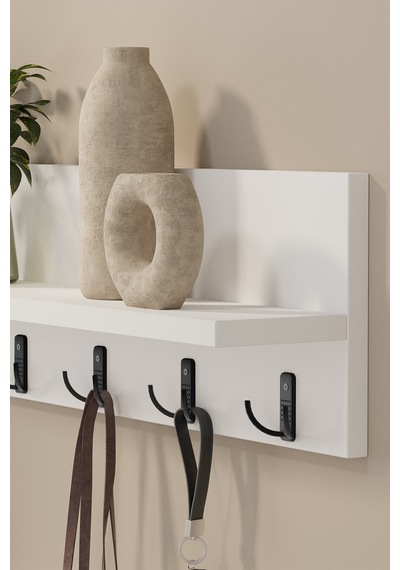 Bofigo Portmanto Duvar Askılığı Elbise Askılığı Yıldız Beyaz 91 Cm Beyaz