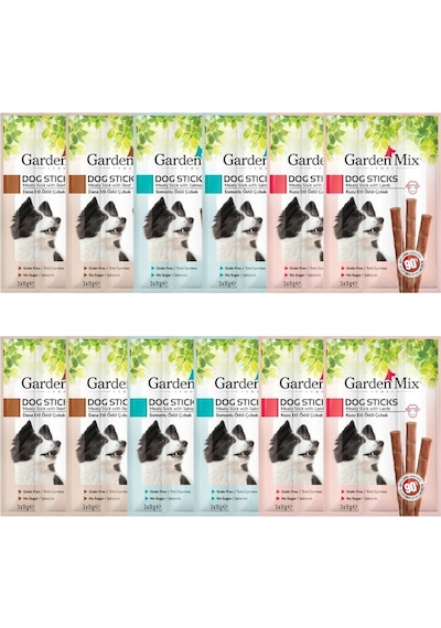 Kuzu-somon-dana Aromalı 3lü Stick Köpek Ödülü 12li Paket