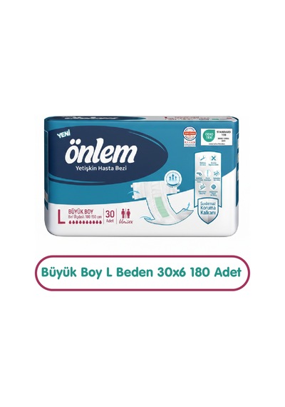 Önlem Hasta Bezi L Beden 30x6 180 Adet L