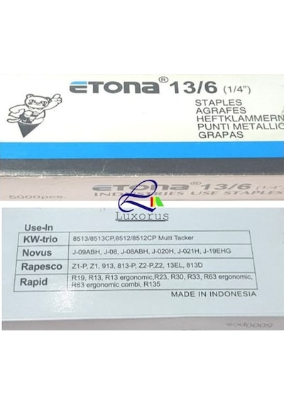 Etona Çakma Zımba Teli 13/6 MM 5000 li