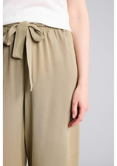 Defacto Culotte Geniş Paça Krinkıl Viskon Pantolon C9565ax26smkh474 Haki-kh474