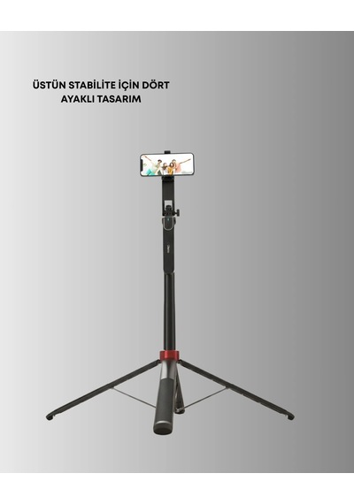 Ayarlanabilir Telefon Tripodu Selfie Stick Çok Açılı Çekim