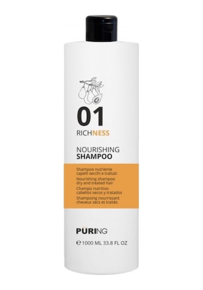 Purıng 01 Richness Kuru Yıpranmış Saçlar İçin Avokado Ve İpek Proteinli Besleyici Onarıcı Şampuan 1000ml Kuru - Yıpranmış
