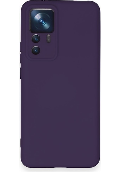 Xiaomi Mi 12t Pro İçi Kadife Kaplı Esnek Silikon Kapak Ryc/ Nano Lansman Mor
