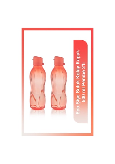 Tupperware Eco Şişe Suluk Kolay Kapak 500 ML Pembe 2' li