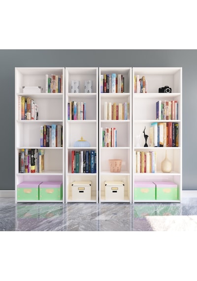 Nurmobilya Nur Mobilya 4'Lü Kitaplık Arkalıklı Model