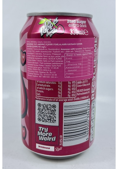 Dr Pepper Kiraz Aromalı Gazlı İçecek 330 Ml 2 Adet