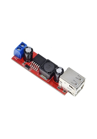 LM2596 Çift USB Çıkışlı Voltaj Düşürücü Regülatör - 5V-3A