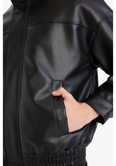 Defacto Oversize Fermuarlı Mont G7010ax25wnbk27 Siyah-bk27