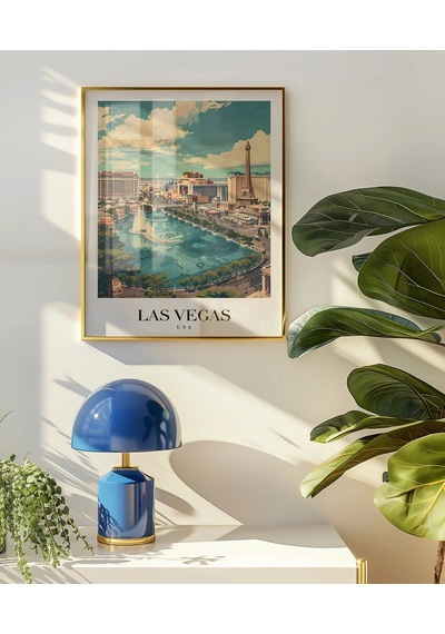 Çerçevesiz Poster Bellagio & Paris View