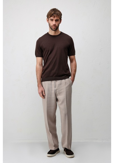 Antioch Comfort Slim Triko T-shirt Kahverengi