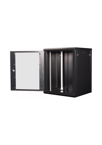Lande - 15u 19" Duvar Tipi Rack Kabinet Genişlik: 600 Mm Derinlik: 600 Mm Siyah