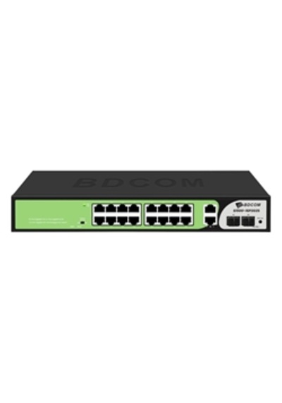 Bdcom S1500-16p2g2s 20 Port Gıgabıt 16xpoe 185w 2xrj45 2xsfp Yönetilemez Switch