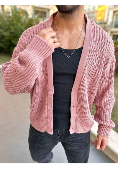Elku Moda Hırka Triko Örgülü Desenli Örgü Hırka Şal Yaka Tüylenmez Naturel Pamuk Düğmeli Hırka Pembe Elku Moda Hırka Triko Örgülü Desenli Örgü Hırka Şal Yaka Tüylenmez Naturel Pamuk Düğmeli Hırka Pembe