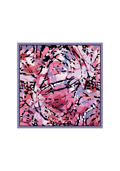Arancia Lila 90x90 İpek Tivil Eşarp Lila Lila