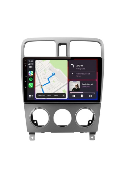 Subaru Forester Android Multimedya 2003-2007 Carplay Android Auto Navigasyon Kameralı 4gb Ram 32gb 9"