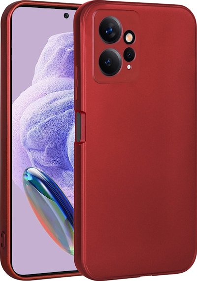 Noktaks - Xiaomi Uyumlu Xiaomi Redmi Note 12 4g - Kılıf Mat Renkli Esnek Premier Silikon Kapak - Kırmızı