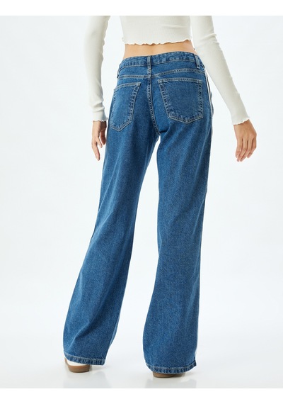 Koton Düz Paça Kot Pantolon Şerit Detaylı Düğmeli Normal Bel Pamuklu - Longer Straight Jeans Koyu İndigo 5wal40159md Koyu İndigo Koton Düz Paça Kot Pantolon Şerit Detaylı Düğmeli Normal Bel Pamuklu - Longer Straight Jeans Koyu İndigo 5wal40159md Koyu İndigo