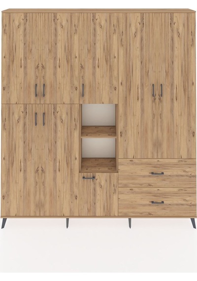 Arges Dolap 12 Raflı 2 Çekmeceli Tek Askılı 220x30x243 Çam-çam/çam Atlas Çam/atlas Çam Arges Dolap 12 Raflı 2 Çekmeceli Tek Askılı 220x30x243 Çam-çam/çam Atlas Çam/atlas Çam