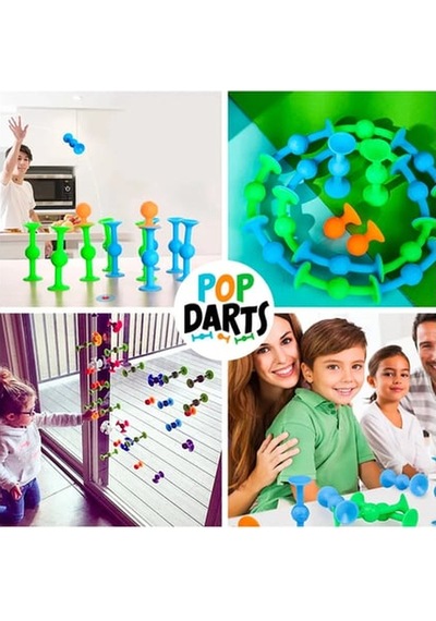 Pop Dart Vakum Molekül Pop Dart Oyunu 12 + 2 Parça Popit Dart