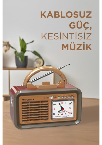 Torima D60 Nostalji Radyo Kablosuz Bluetooth Hoparlör