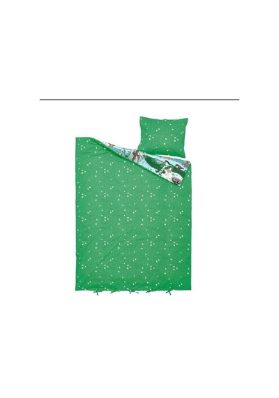 Ikea Skogsduva Tek Kişilik Nevresim Takımı 150 X 200 Cm Yeşil - Mavi - Kahverengi Çok Renkli
